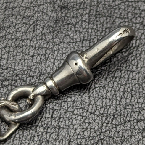 Around 1887 British Antique Sterling Silver Albert Chain 49g Sterling Silver Medal Fob